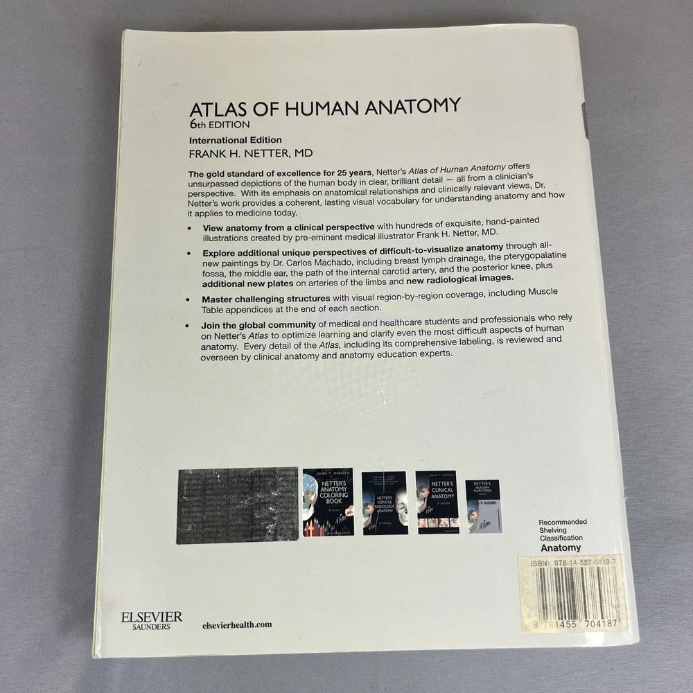 Atlas of Human Anatomy Frank H. Netter 6th Edition Softcover